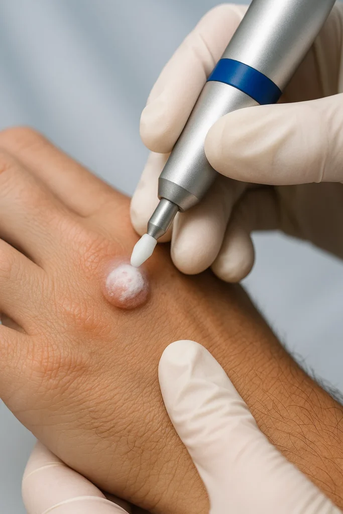 example of wart removal Selly Oak using cryopen