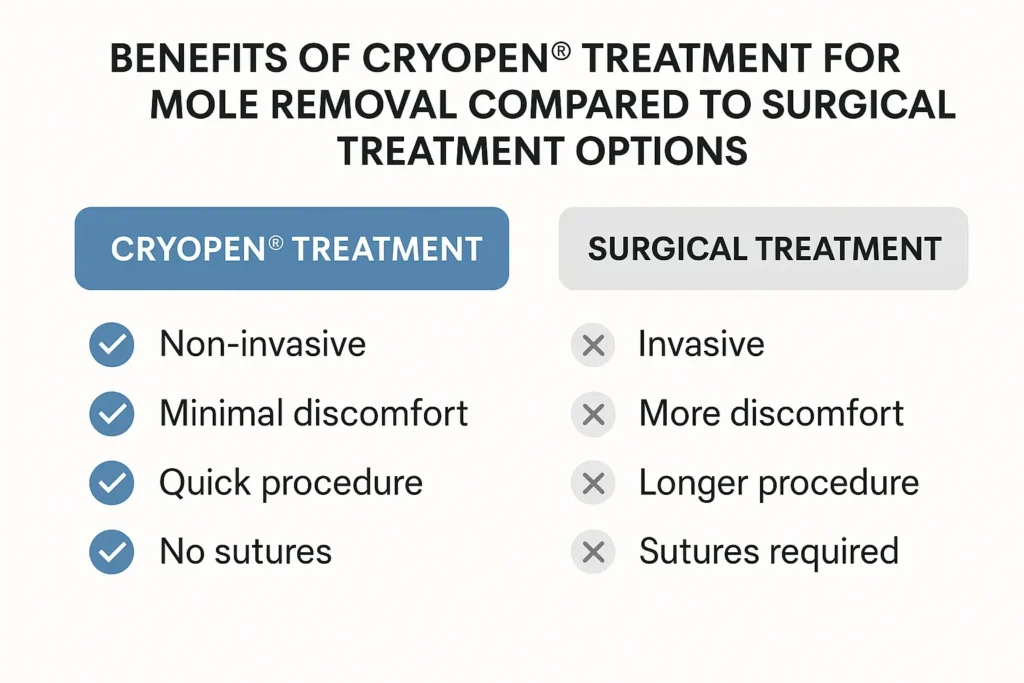 Benefits of facial mole removal Selly Oak - call our team today to book a consultation
