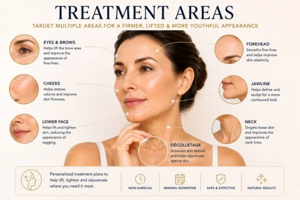 Areas of treatment for the ultimate lift tighten treatment Selly Oak