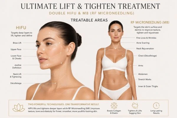 Areas of the body that can be treated - ultimate skin tighten treatment Selly Oak