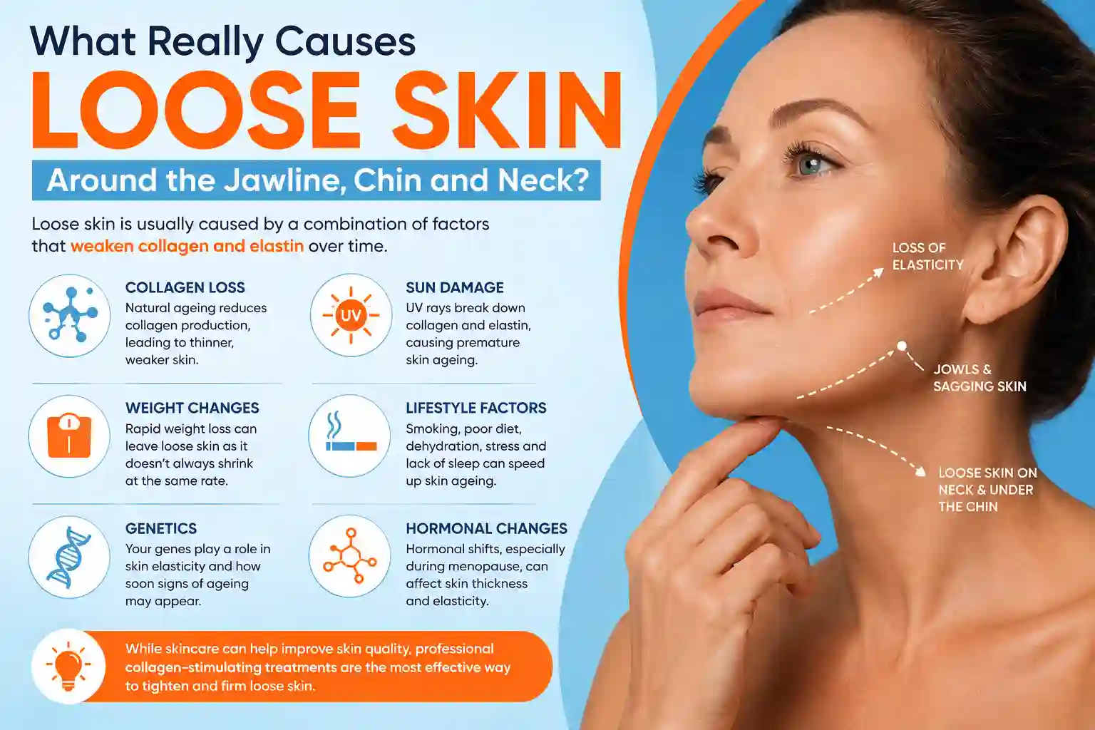 What Really Causes Loose Skin Around the Jawline, Chin and Neck Selly Oak?